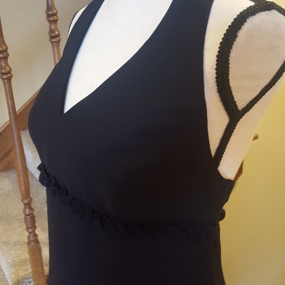 Amanda smith petite black dress with ruffle detail - Picture 4 of 8
